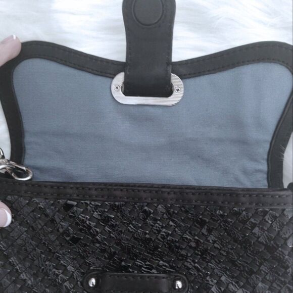 Lockheart vintage woven leather shoulder bag EUC - Picture 3 of 7